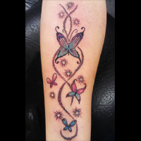 Butterfly design tattoo, West Coast Tattoos in Blackpool