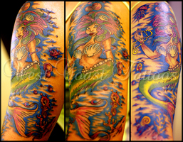 Mermaid Half Sleeve Tattoo